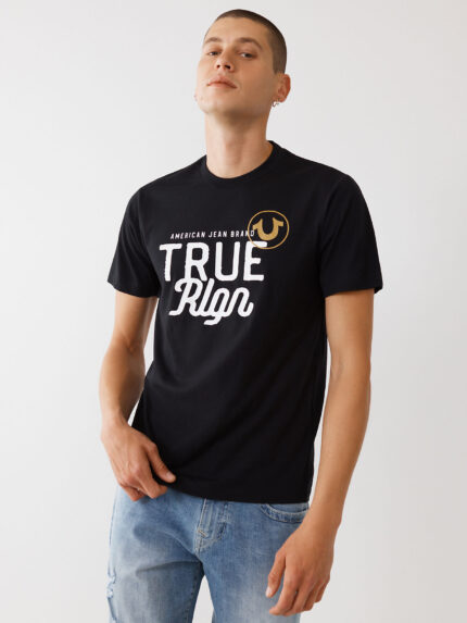 Rue Religion True Logo T-shirt Black1