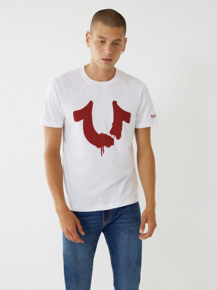 True Religion Horseshoe Logo T-shirt White1 - Copy